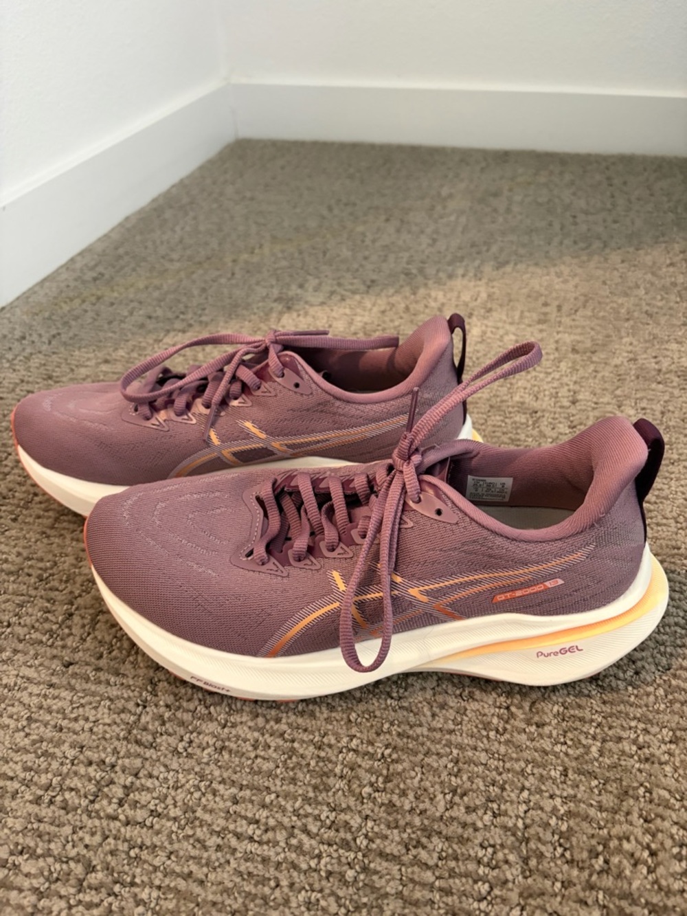 ASICS Women's Athletic Shoes - Mauve Pink with Peach Accents